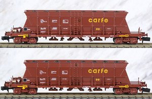 RENFE, 2-unit pack 4-axle coal hopper wagons Faoos `SEMAT / CARFE`, brown livery, ep. IV-V (2-Car Set) (Model Train)