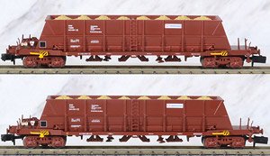 RENFE, 2-unit pack 4-axle hopper wagons Faoos `TRANSFESA`, brown livery, ep. IV-V (2-Car Set) (Model Train)