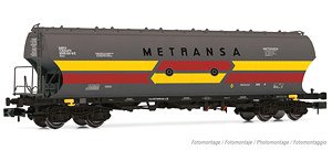 RENFE, 4-axle hopper wagon with rounded walls, Metransa dark grey livery, period IV (Model Train)
