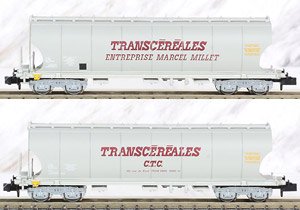 SNCF, 2 unit pack 4-axle hopper wagons Transcereales CTC + Enterprise Marcel Millet (2両セット) (鉄道模型)