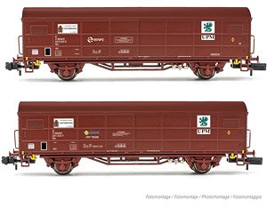 RENFE, 2-unit set JPD wagon, Cantabriasil oxid red livery, period IV (2両セット) ★外国形モデル (鉄道模型)