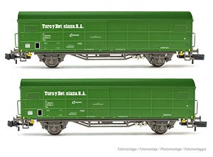 RENFE, 2-unit set JPD wagon, green livery, period V `Toro y Betolaza` (2-Car Set) (Model Train)