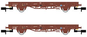 RENFE, 2-unit Ks flat wagons, loaded w/Tabacalera tobacco bags, oxid red, period IV (2両セット) (鉄道模型)