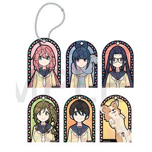 Laid-Back Camp Chara Stained Series Acrylic Ball Chain Set School Uniform Ver. (Anime Toy)