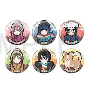 Laid-Back Camp Chara Stained Series Can Badge Set Casual Wear Ver. (Anime Toy)
