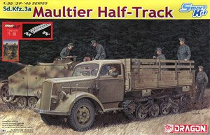 WWII German Sd.Kfz.3 Maultier Half Track w/Infantry Figure (Plastic model)
