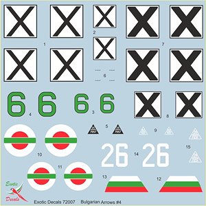 Bulgarian Arrows #4 Bf 109 G in Bulgarian Service - Part 1 (Decal)