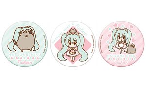 Hatsune Miku Series Can Badge Set Pusheen Collaboration (Anime Toy)