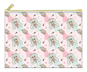 Hatsune Miku Series Flat Pouch B Pusheen Collaboration (Anime Toy)