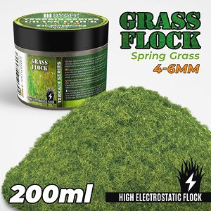 Static Grass Flock 4-6mm - Spring Grass - 200 ml (Material)