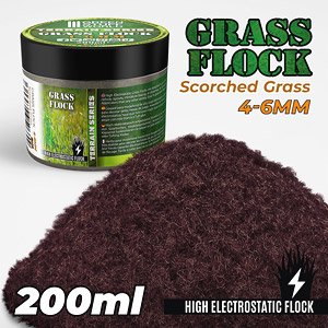 Static Grass Flock 4-6mm - Scorched Brown - 200 ml (Material)