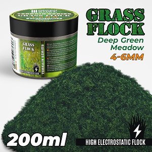 Static Grass Flock 4-6mm - Deep Green Meadow - 200 ml (Material)