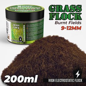 Static Grass Flock 9-12mm - Burnt Fields - 200 ml (Material)