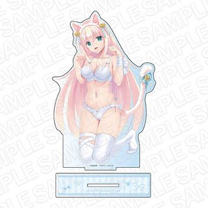 Aria the Scarlet Ammo Big Acrylic Stand Lisa Ave du Ank Nekomimi Lingerie Ver. (Anime Toy)