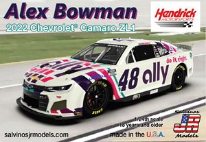 NASCAR 2022 カマロ ZL1 ヘンドリックスモータスポーツ 「アレックス・ボーマン」 (プラモデル)