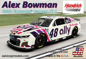 NASCAR 2022 Chevrolet Camaro ZL1 Hendrick Motorsports `Alex Bowman` (Model Car)