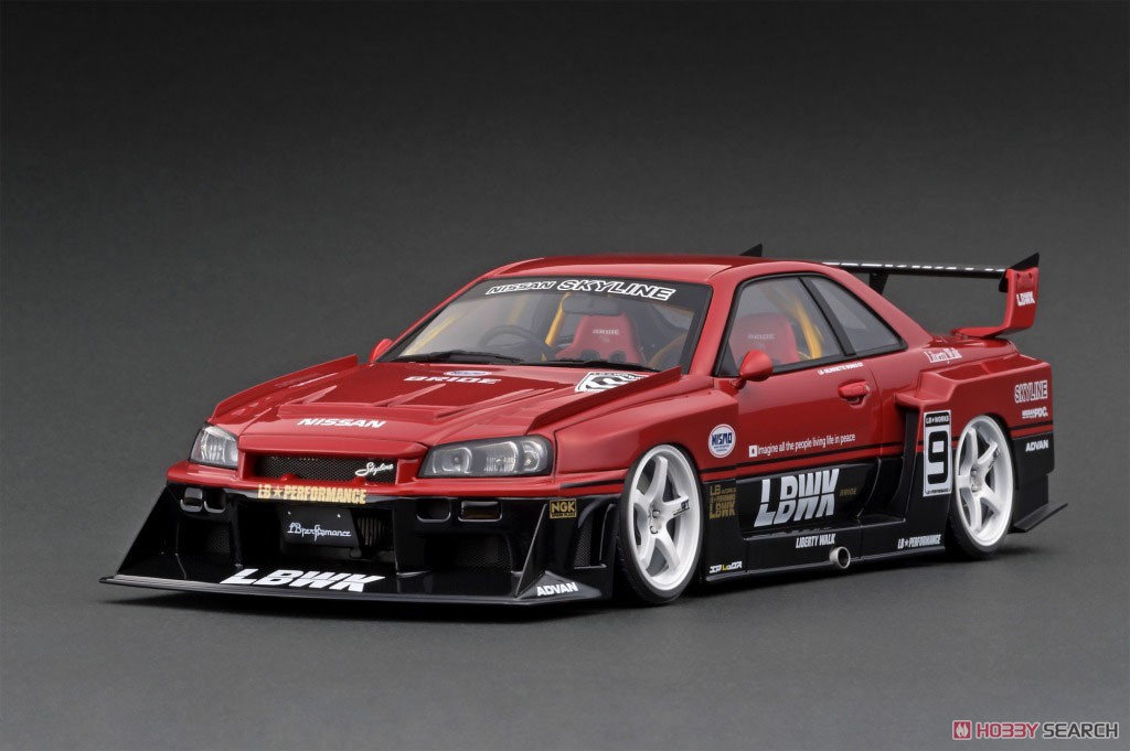 LB-ER34 Super Silhouette SKYLINE Red/Black #9 (ミニカー) 商品画像1