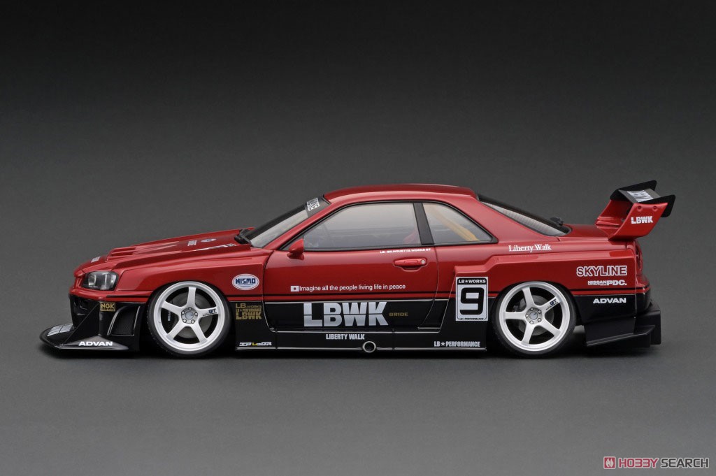 LB-ER34 Super Silhouette SKYLINE Red/Black #9 (ミニカー) 商品画像2