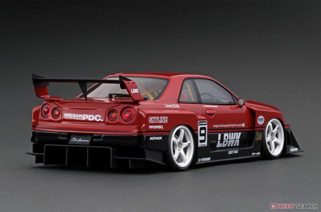 LB-ER34 Super Silhouette SKYLINE Red/Black #9 (ミニカー) 商品画像3