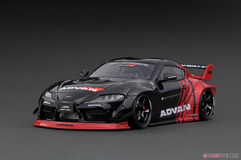 LB-WORKS TOYOTA SUPRA (A90) Black/Red (ミニカー) 商品画像1