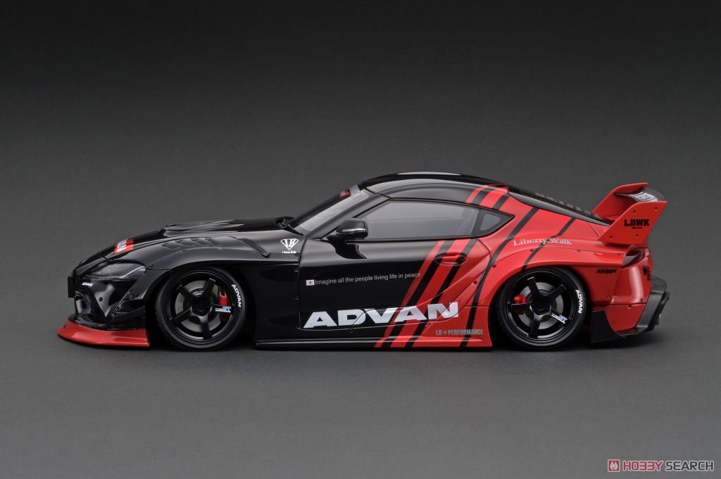 LB-WORKS TOYOTA SUPRA (A90) Black/Red (ミニカー) 商品画像2