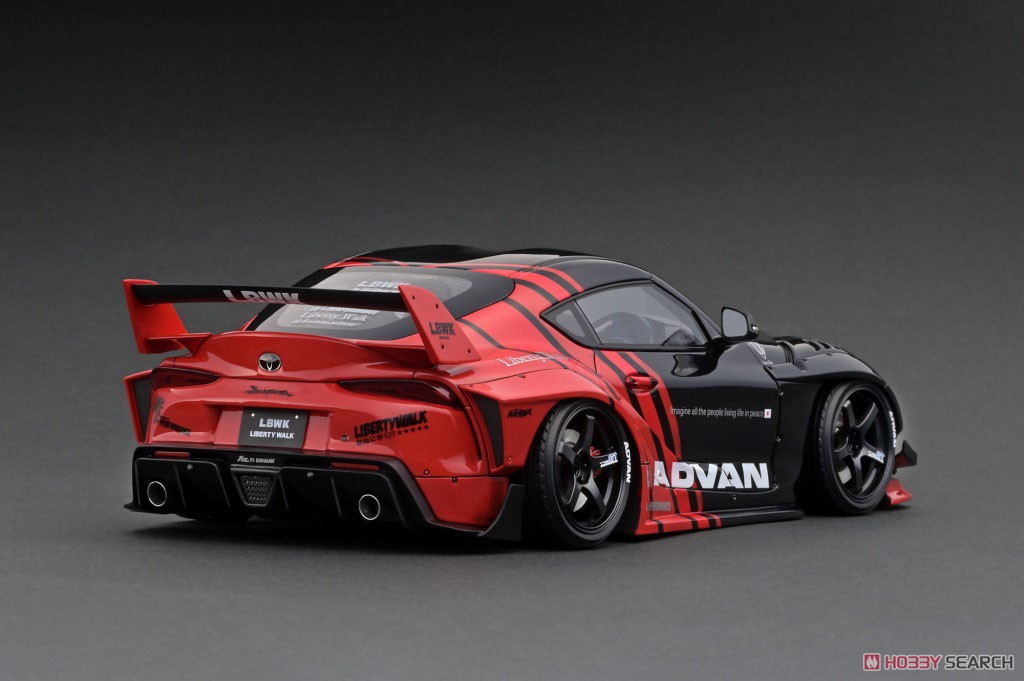 LB-WORKS TOYOTA SUPRA (A90) Black/Red (ミニカー) 商品画像3