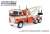 1984 Freightliner FLA 9664 Tow Truck - Orange, White and Brown (Diecast Car) Item picture1