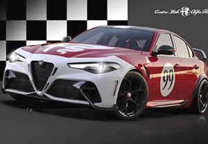 Alfa Romeo Giulia GTAM 2021 Rosso GTA ケース付 (ミニカー)