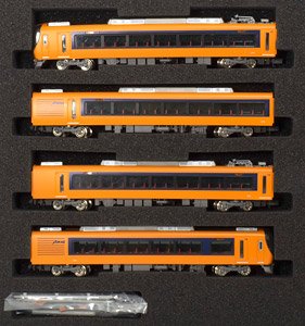 Kintetsu Series 22600 Ace (Old Color, Rollsign Lighting, Old Seat Number Sign) Additional Four Car Formation Set (without Motor) (Add-on 4-Car Set) (Pre-colored Completed) (Model Train)