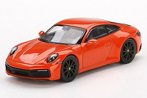 Porsche 911 (992) Carrera 4S Lava Orange (RHD) (Diecast Car)
