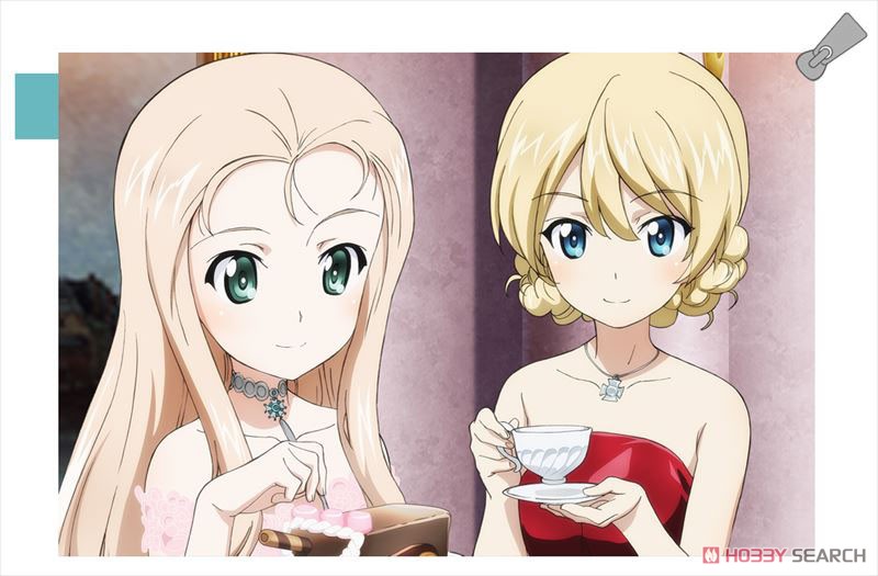ガールズ＆パンツァー 最終章 撥水ポーチ 【マリー&ダージリン(ドレス)】 (キャラクターグッズ) 商品画像1