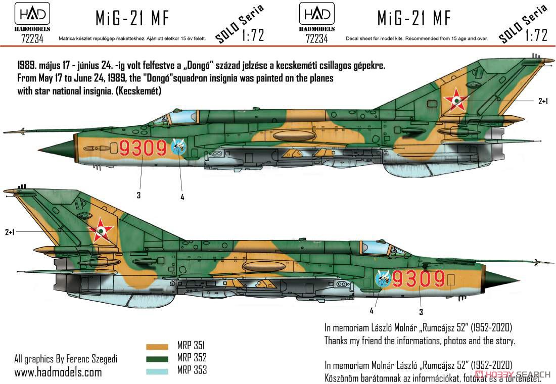MiG-21 MF 9309 `Dongo` Squadron with star national insignias (Decal) Other picture1