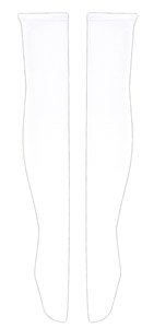 AZO2 Knee High Socks (White) (Fashion Doll)