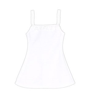 45 Natural Camisole Dress (White) (Fashion Doll)