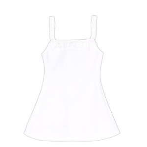 45 Natural Camisole Dress (White) (Fashion Doll)