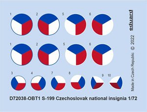 S-199 Czechoslovak National Insignia (for Eduard) (Decal)