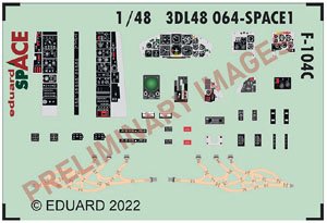 F-104C 「スペース」内装3Dデカール w/エッチングパーツ セット (キネティック用) (プラモデル)