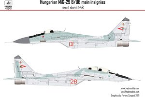 MiG-29B/UB ハンガリー空軍 (旧迷彩) (デカール)