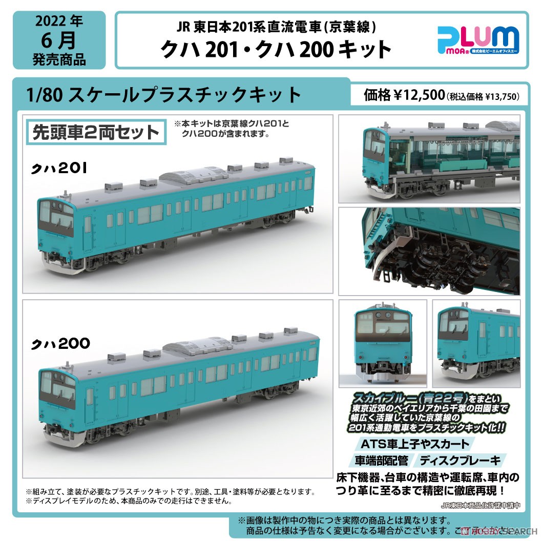 1/80 JR東日本 201系 直流電車 (京葉線) 先頭車2両キット (クハ201・クハ200入り) (組み立てキット) (鉄道模型) その他の画像1