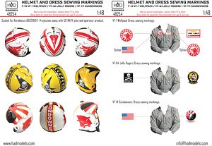 F-14 Helmets and Military Dress Sewingdecal Sheet (Decal)