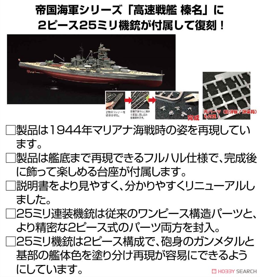 IJN Fast Battleship Haruna Full Hull Model (Plastic model) Other picture2