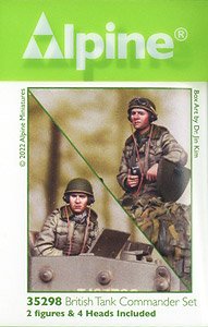 British Tank Commander Set (2 Figures) (Plastic model)