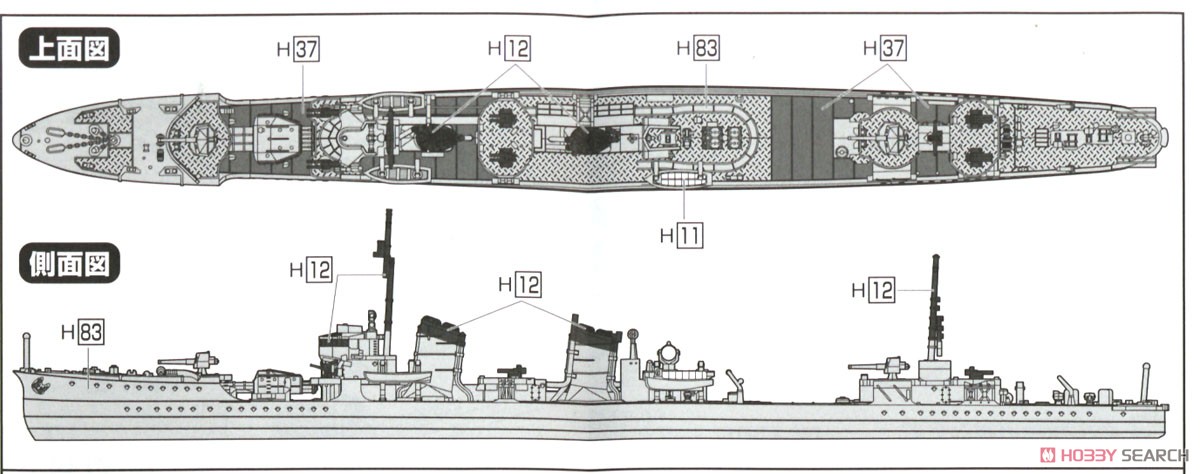 睦月型駆逐艦 文月 1943 (プラモデル) 塗装3
