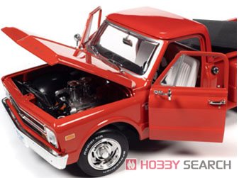 1968 シェビー C10 ピックアップ サイドステップ バーミリオンレッド (ミニカー) 商品画像2