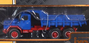 Magirus Jupiter 6x6 Dump Truck Blue Red (Diecast Car)