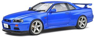 Nissan Skyline R34 GT-R Nismo Wheel Ver. (Blue) (Diecast Car)