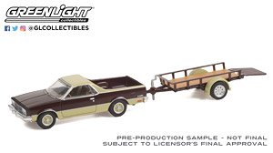 Hitch & Tow Series 24 1984 Chevrolet El Camino Conquista & Utillity Trailer (ミニカー)
