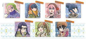 Laid-Back Camp Square Can Badge (Set of 7) (Anime Toy)