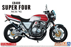 Honda NC31 CB400 SUPER FOUR `92 w/Custom Parts (Model Car)