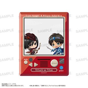 TV Animation [Attack on Titan] Acrylic Card [Chara Hoppin!] A (Eren / Mikasa) (Anime Toy)